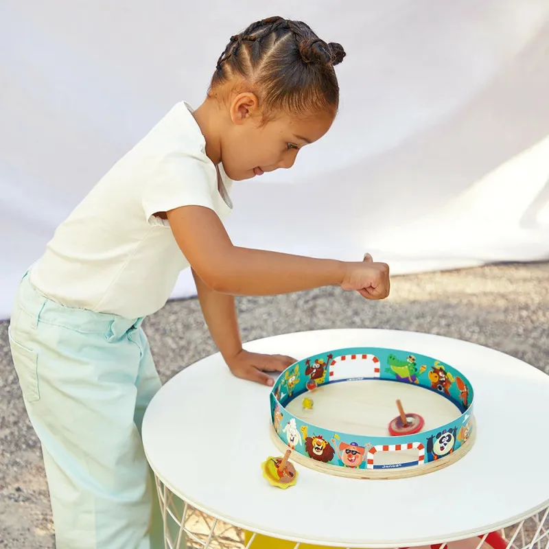 Toupies Arena Applepop Janod jeu d’adresse enfants