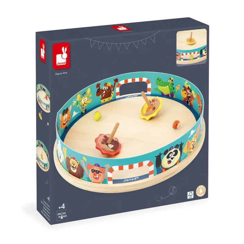 Toupies Arena Applepop Janod jeu d’adresse enfants