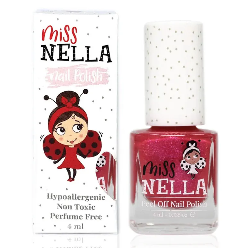 Tickle Me Pink Glitter 4ml peel-off kids nail polish