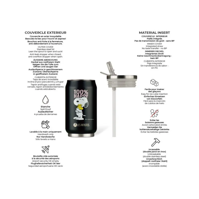 Canette isotherme Happy Snoopy ~280ml~