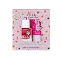 Duo Lipbalm Sugar Plum + Tickle Me Pink  Kids nail polish + lip balm set
