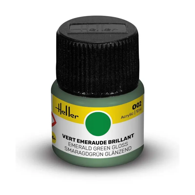 Peinture acrylique Heller 002 Vert émeraude brillant 12 ml