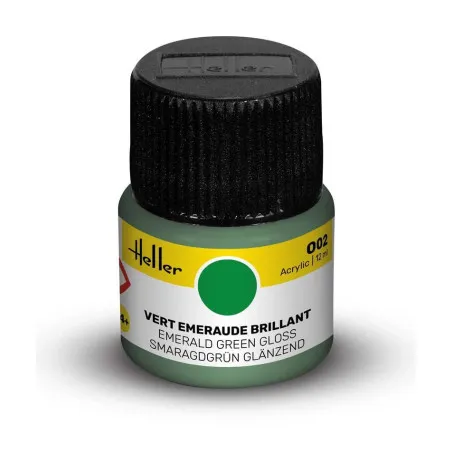 Peinture acrylique Heller 002 Vert émeraude brillant 12 ml