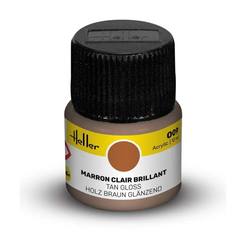 Peinture acrylique Heller 009 marron clair brillant 12 ml