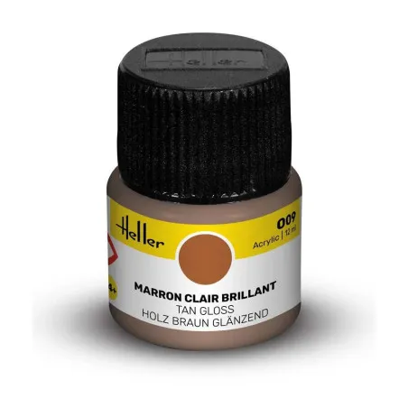 Peinture acrylique Heller 009 marron clair brillant 12 ml