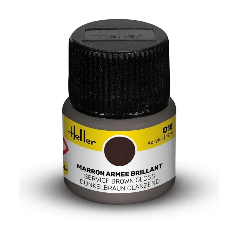 Peinture acrylique Heller 010 Marron armée brillant12 ml