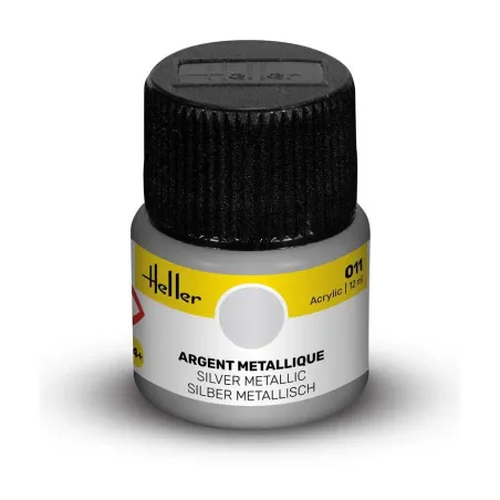 Heller Acrylic Paint 011 Silver metallic 12 ml