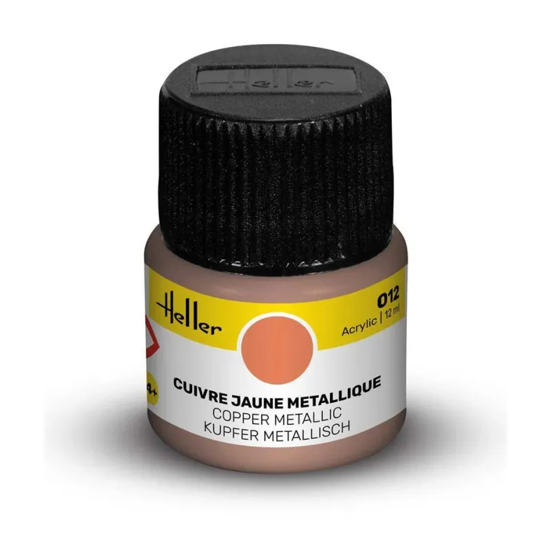 Peinture acrylique Heller 012 cuivre jaune métallique 12 ml