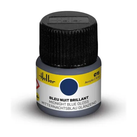 Peinture acrylique Heller 015 bleu nuit brillant 12 ml