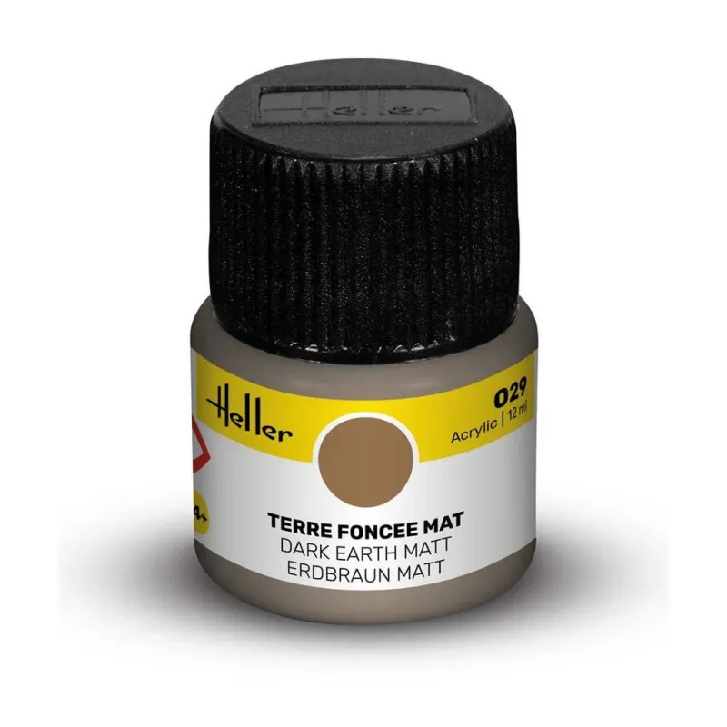 Peinture acrylique Heller 029 terre foncee mat 12 ml