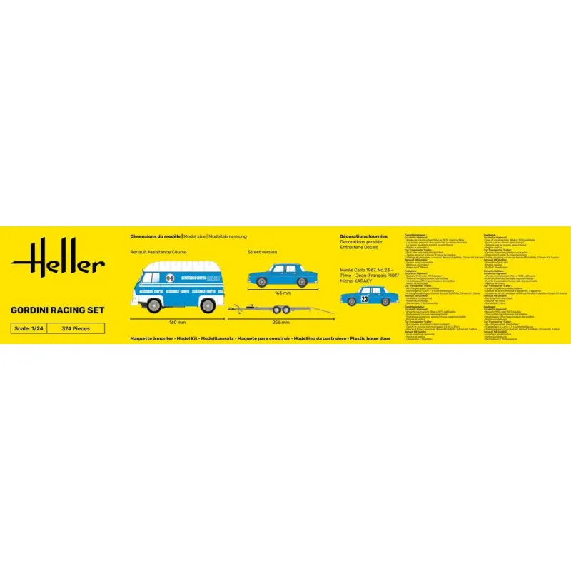 Heller 50328 Gordini Racing Set – Maquette 1:24