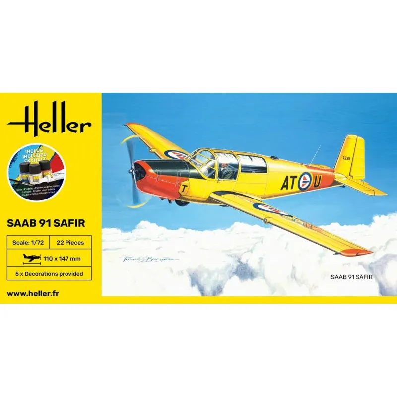 Heller 56287 Starter Kit Safir 91 1:72 – Maquette avion