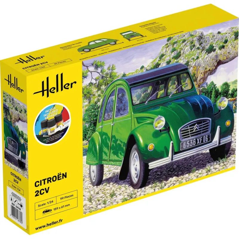 Heller 56765 Starter Kit Citroën 2 CV 1:24 Model Kit