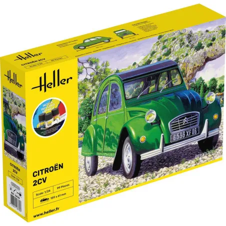 Heller 56765 Starter Kit Citroën 2 CV 1:24 – Maquette