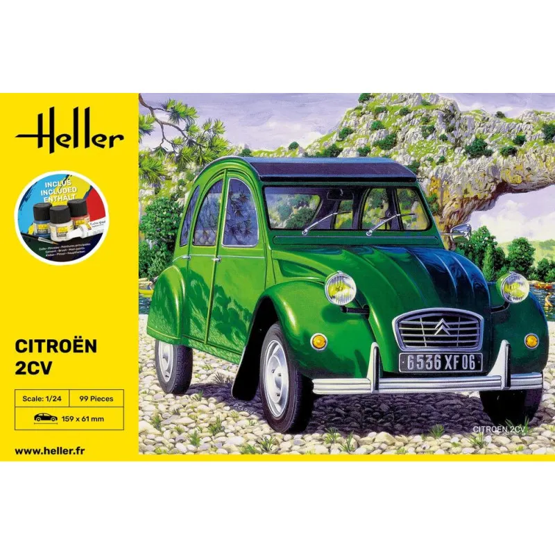 Heller 56765 Starter Kit Citroën 2 CV 1:24 Model Kit