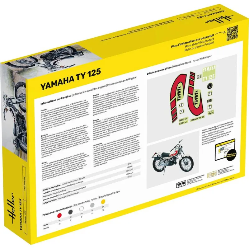 Heller 56902 Starter Kit Yamaha TY 125 1:8 Maquette