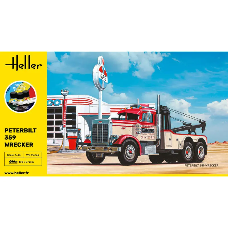Peterbilt 359 Wrecker Starter Kit 1:43 Heller 56794