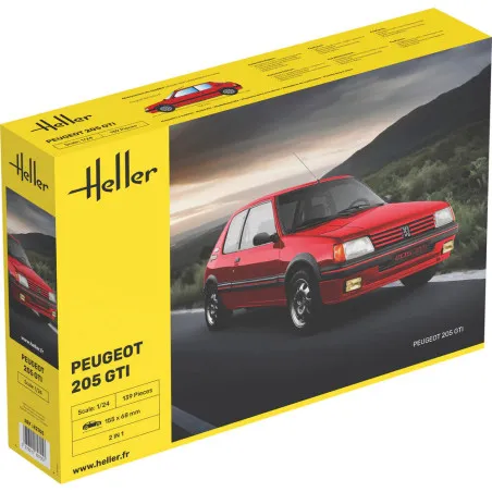 Peugeot 205 GTI 1:24 Heller 82705 maquette voiture
