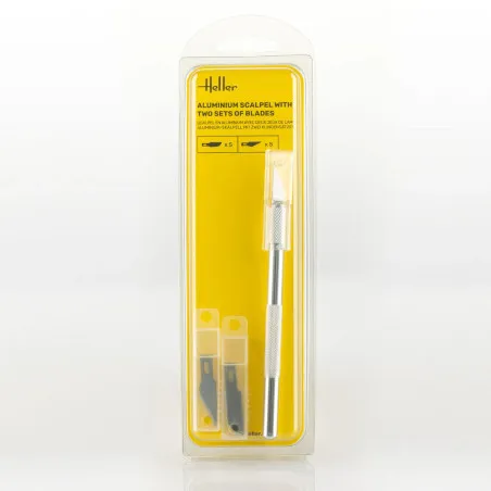 Heller aluminium scalpel with fine-pointed blade