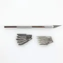 Heller aluminium scalpel with fine-pointed blade