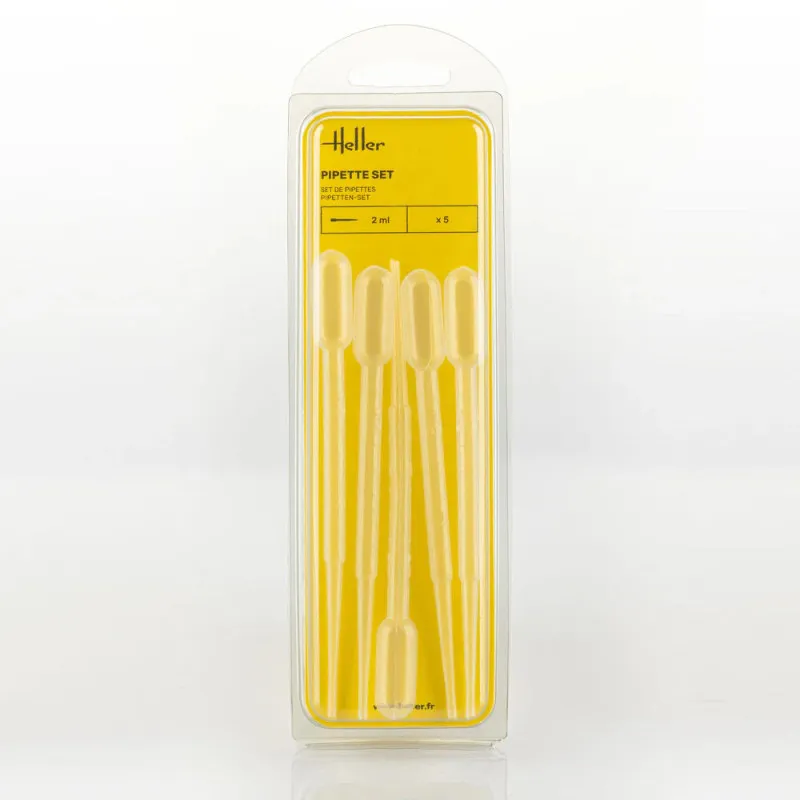 Set de pipettes 2 ml Heller 5 pièces modélisme