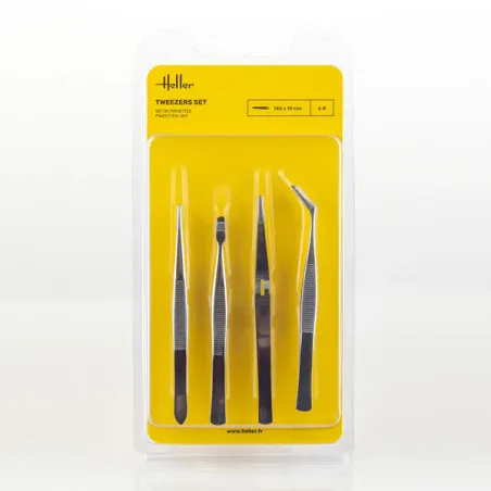Heller Tweezers Set 4 Pieces Modelling Tool Accessory