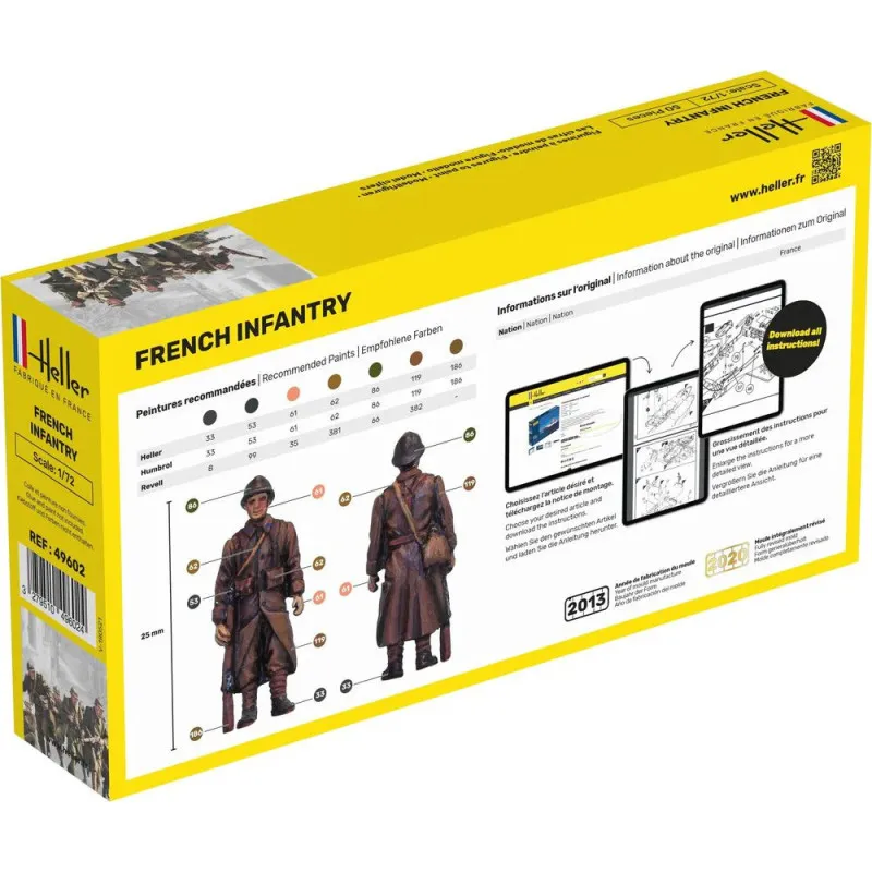 French Infantry 1/72 Plastic Model Figures Heller