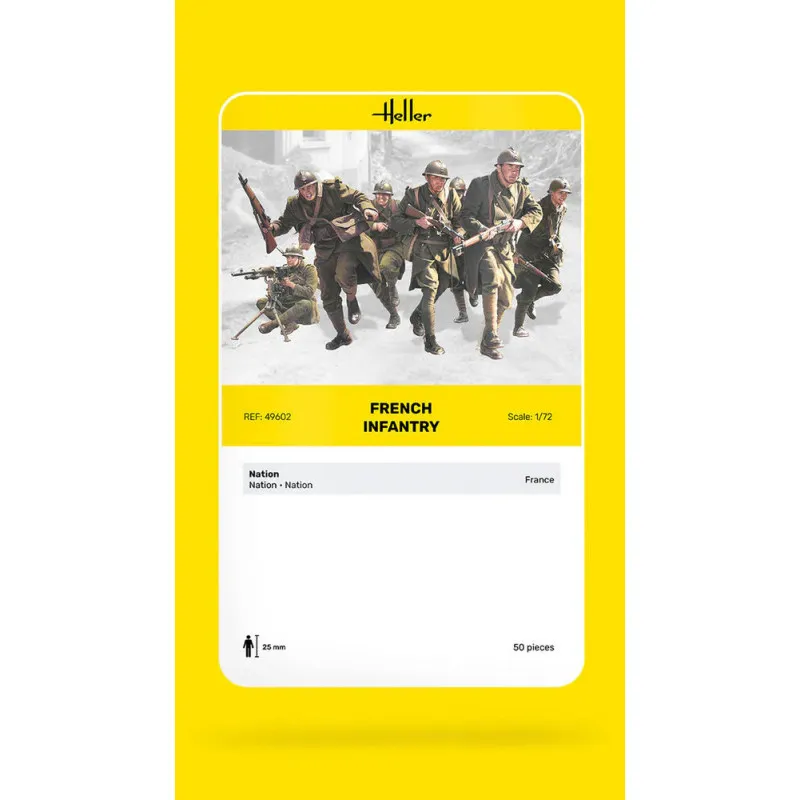 French Infantry 1/72 Plastic Model Figures Heller