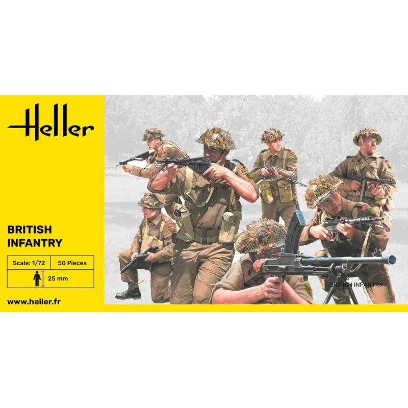 British Infantry 1/72 Heller Plastic Model Figures