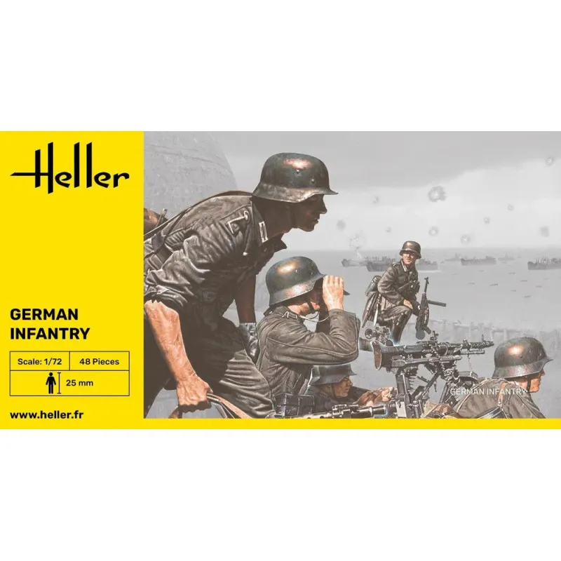 Infanterie allemande 1/72 Figurines Plastique Heller