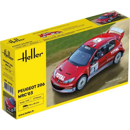 Peugeot 206 WRC’03 1/43 Maquette Plastique Heller