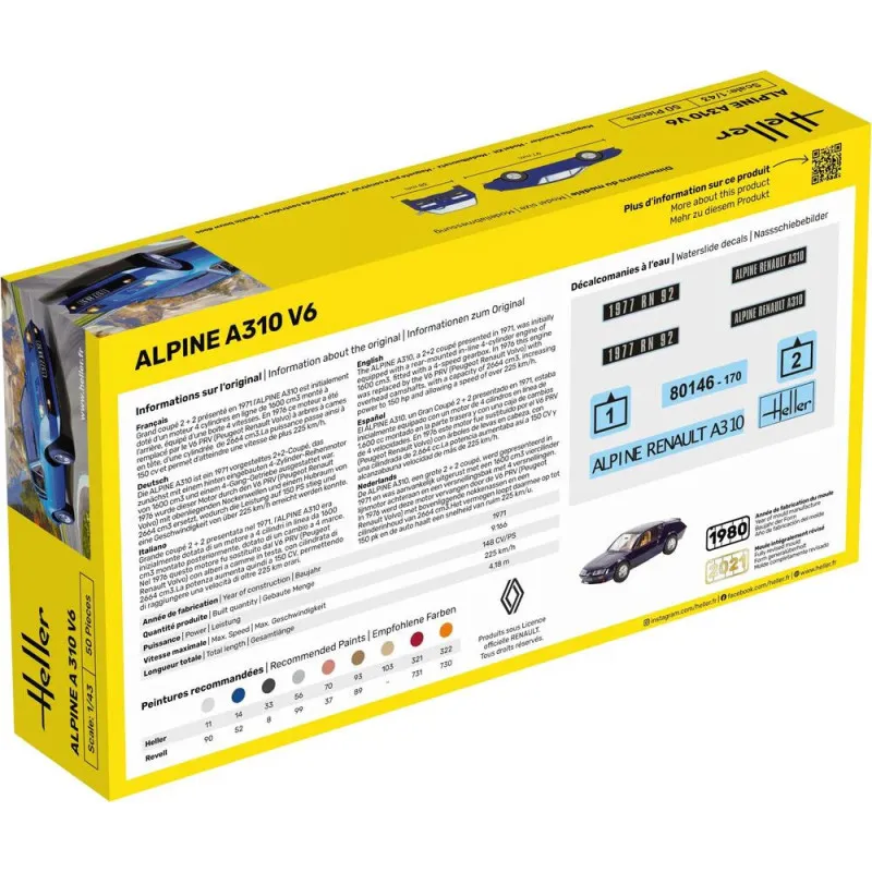 Alpine A310 1/43 Maquette Plastique Heller