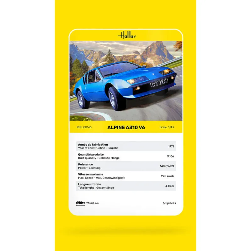 Alpine A310 1/43 Maquette Plastique Heller