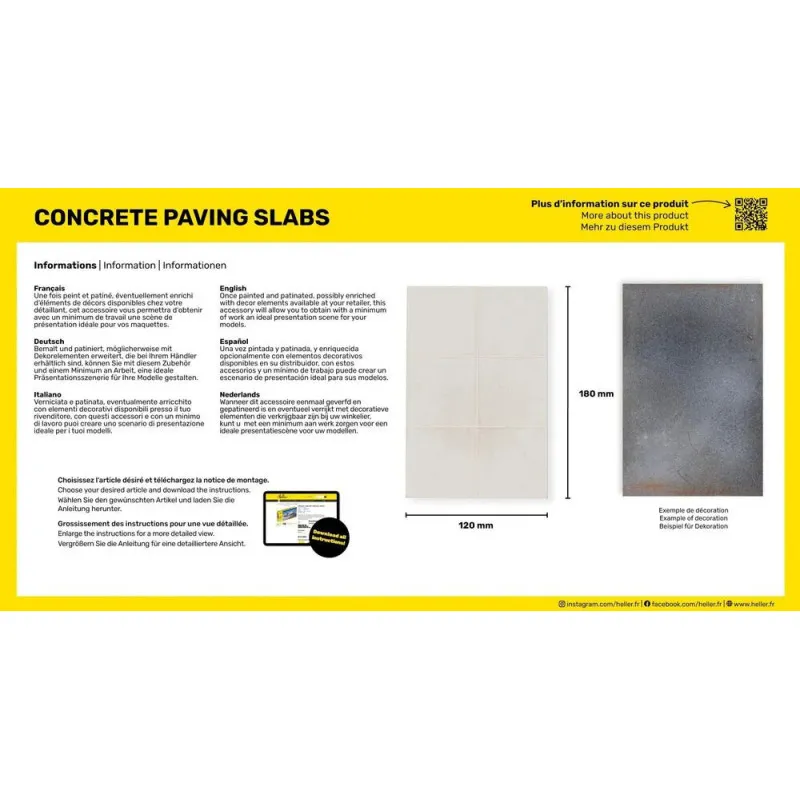 Heller Concrete Paving Slabs Diorama Base