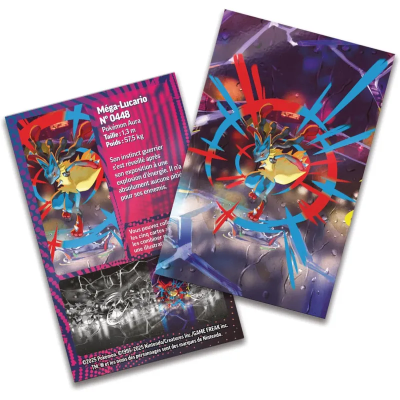 Mini-boîte Méga-Lucario Pokémon JCC ME01 Méga-Héroïsme