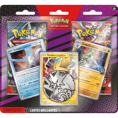 Blister 2 boosters + 3 cartes brillantes Pokémon JCC