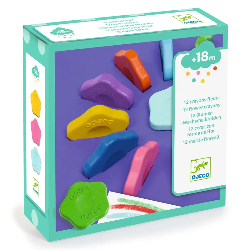 Acheter 12 crayons fleurs - Stylos, crayons, ... - DJECO - Le Nuage...