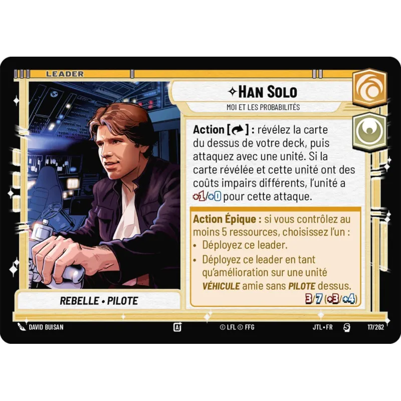 Star Wars Unlimited Deck Han Solo – Passage en Vitesse Lumière