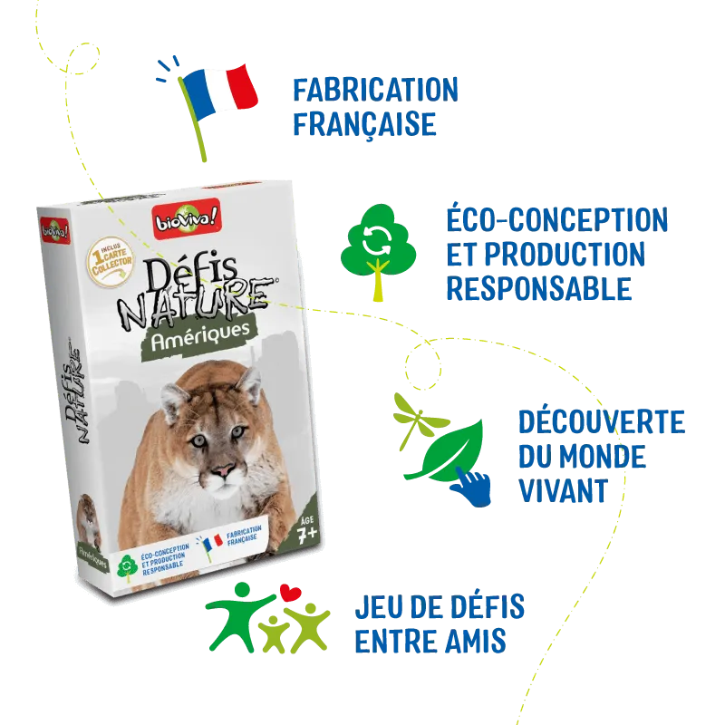 Défis Nature – Amériques – jeu éducatif Bioviva dès 7 ans