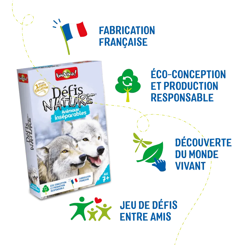 Défis Nature – Animaux inséparables – jeu éducatif Bioviva