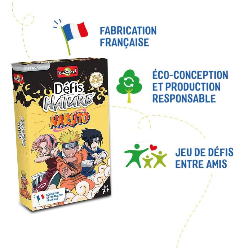 Défis Nature – Naruto - Jeu de cartes éducatif Bioviva