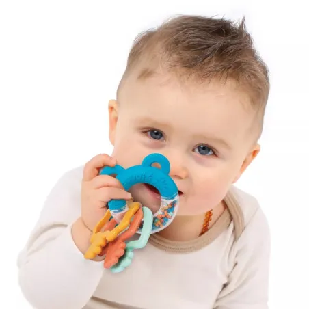 Hochet dentition français LUDI – apaisement & éveil bébé