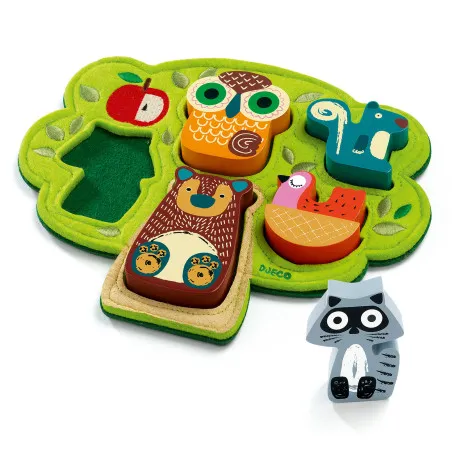Djeco Puzzle Oski – Puzzle Forêt en Bois