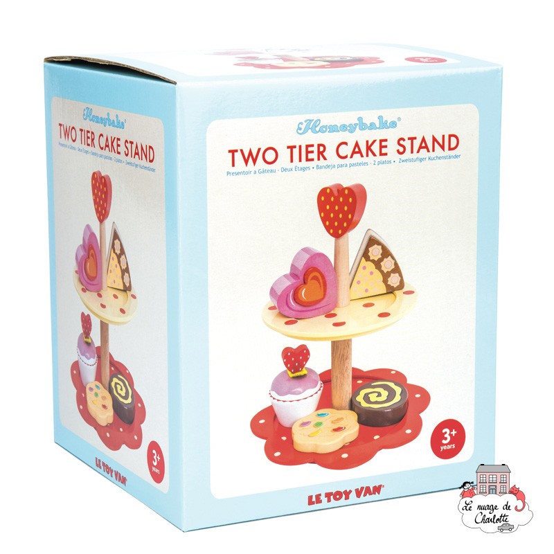 2 Tier Cake Stand Set - LTV-TV309 - Le Toy Van - Play Food - Le Nuage de Charlotte