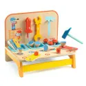 Djeco Bricotoo DJ05530 – Compact Workbench 18 pcs