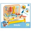 Djeco Bricotoo DJ05530 – Compact Workbench 18 pcs