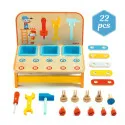 Djeco Bricotoo DJ05530 – Compact Workbench 18 pcs
