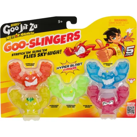 Heroes of Goo Jit Zu Goo Slingers 5-Pack Stretchy Figures - Hyper Blast Slingers