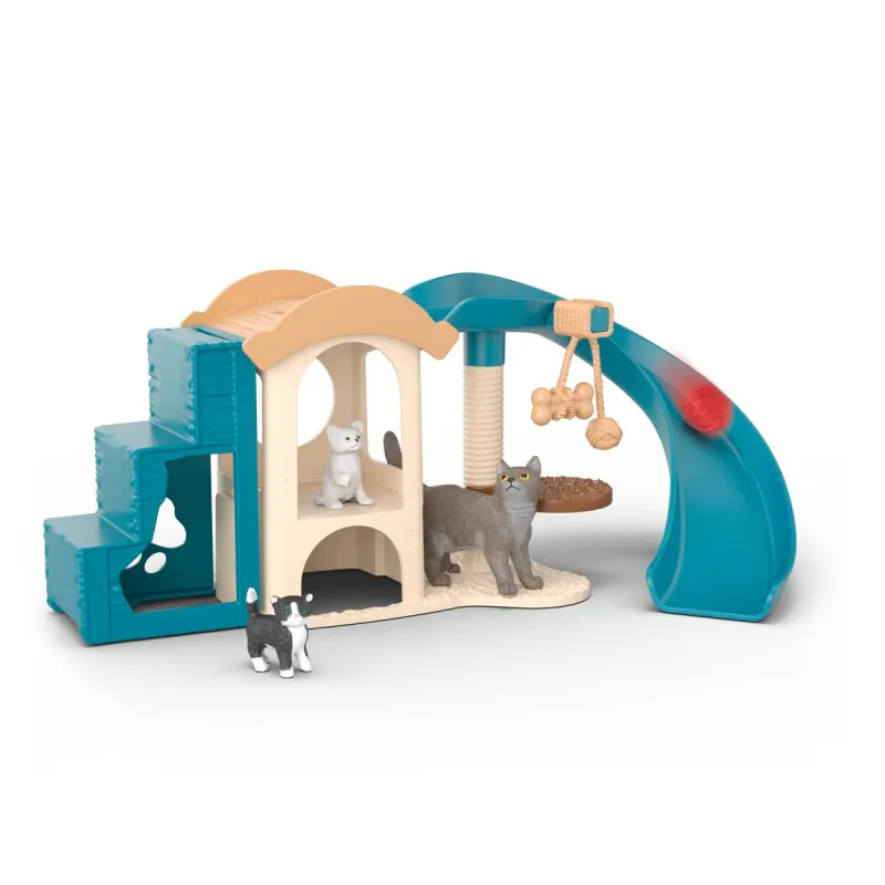 Schleich 42764 Aire de Jeu pour Chats – Coffret Farm World