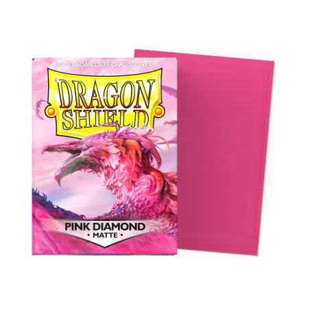 Sleeves Dragon Shield Matte Pink Diamond | 100 protège-cartes TCG